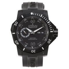 Used Corum Admirals Cup Watch in Black Titanium with Rubber Strap
