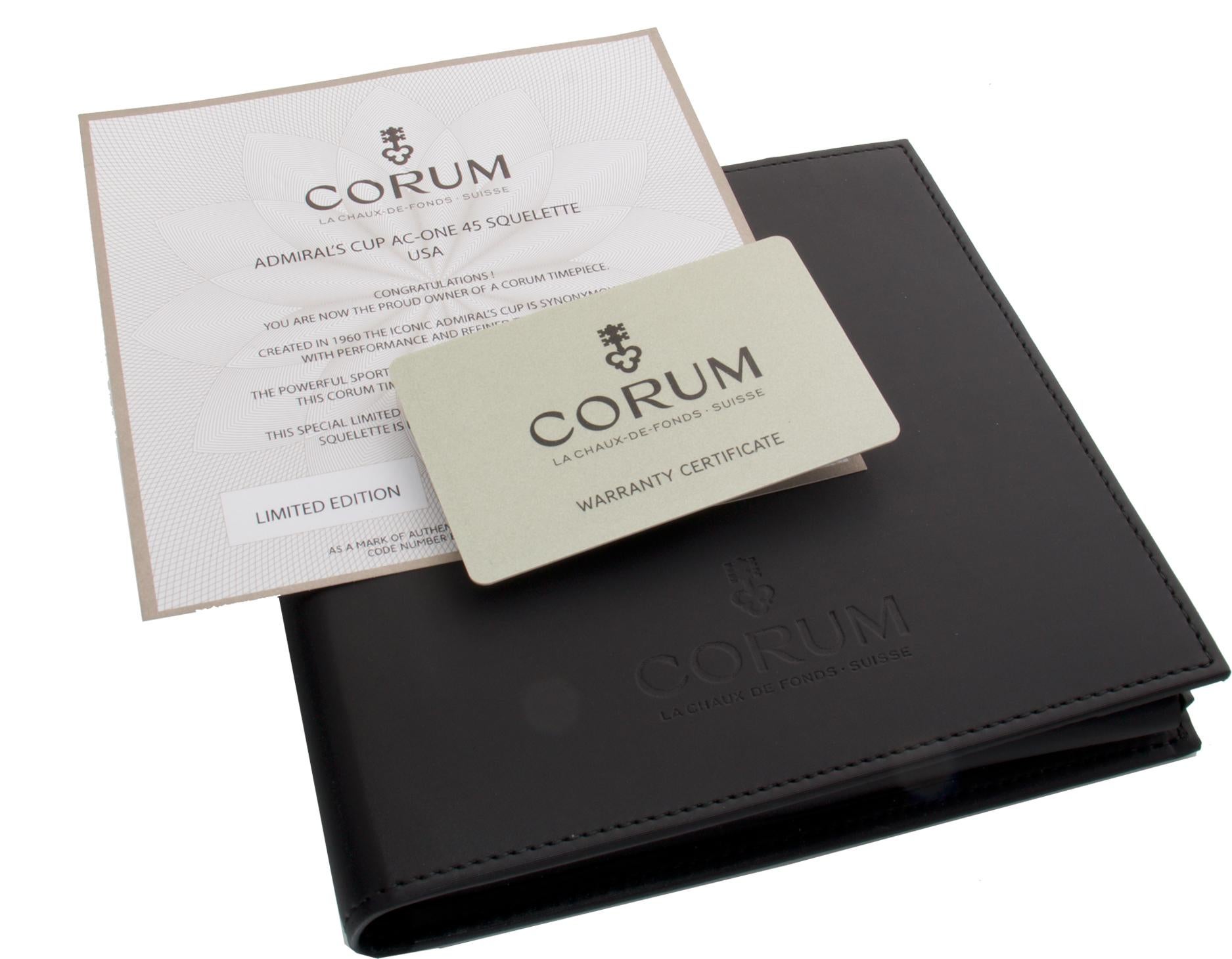 Montre-bracelet Corum Admirals Cup AC-One Misfit réf. 082.405.04/OF61 en vente 2