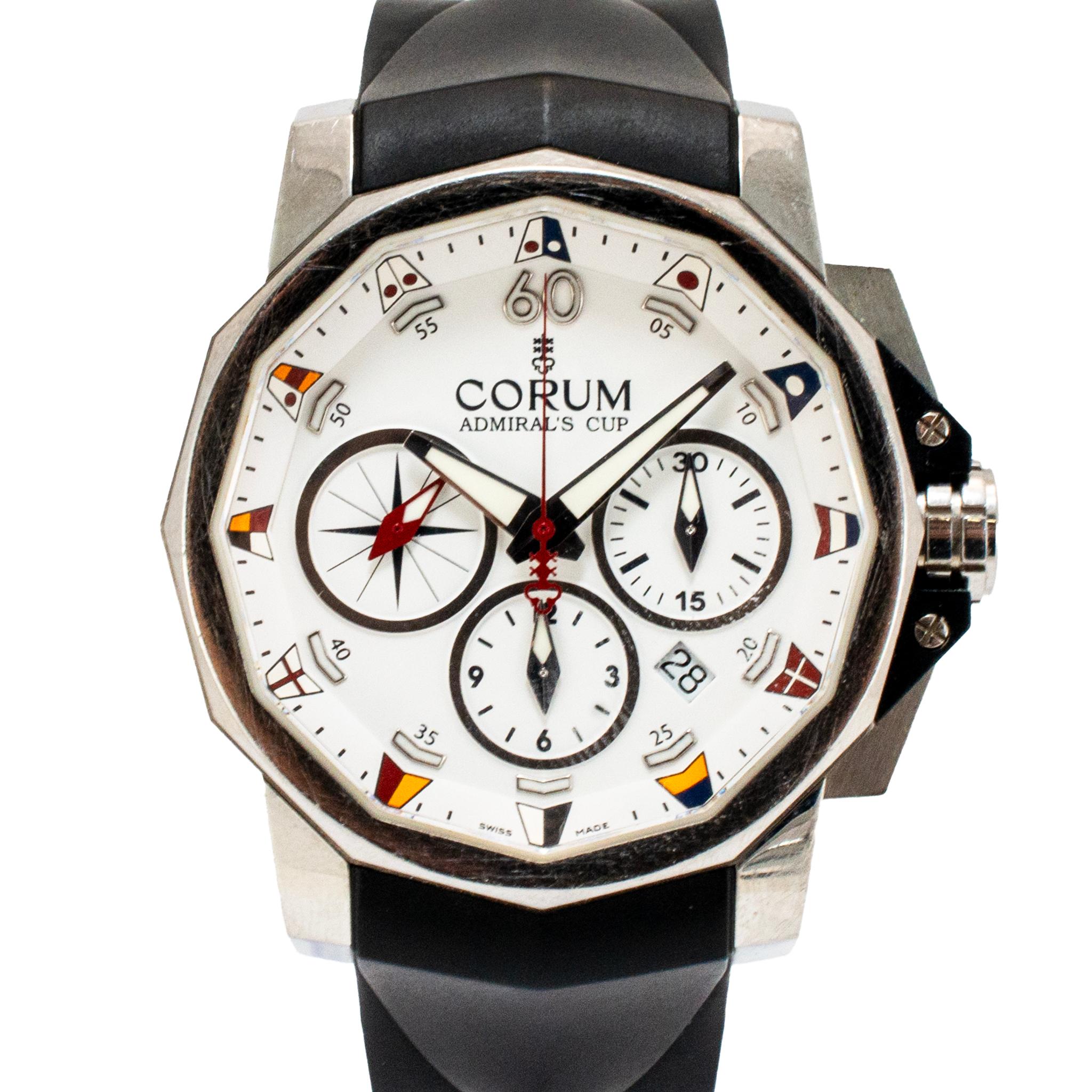 Marchio: Corum

Genere: Uomo

Tipo di metallo: Acciaio inossidabile

Diametro: 44,00 mm

Peso: 160,81 grammi

Orologio da polso da uomo in acciaio inossidabile, marca CORUM Swiss made, con scatola originale. Inciso con 