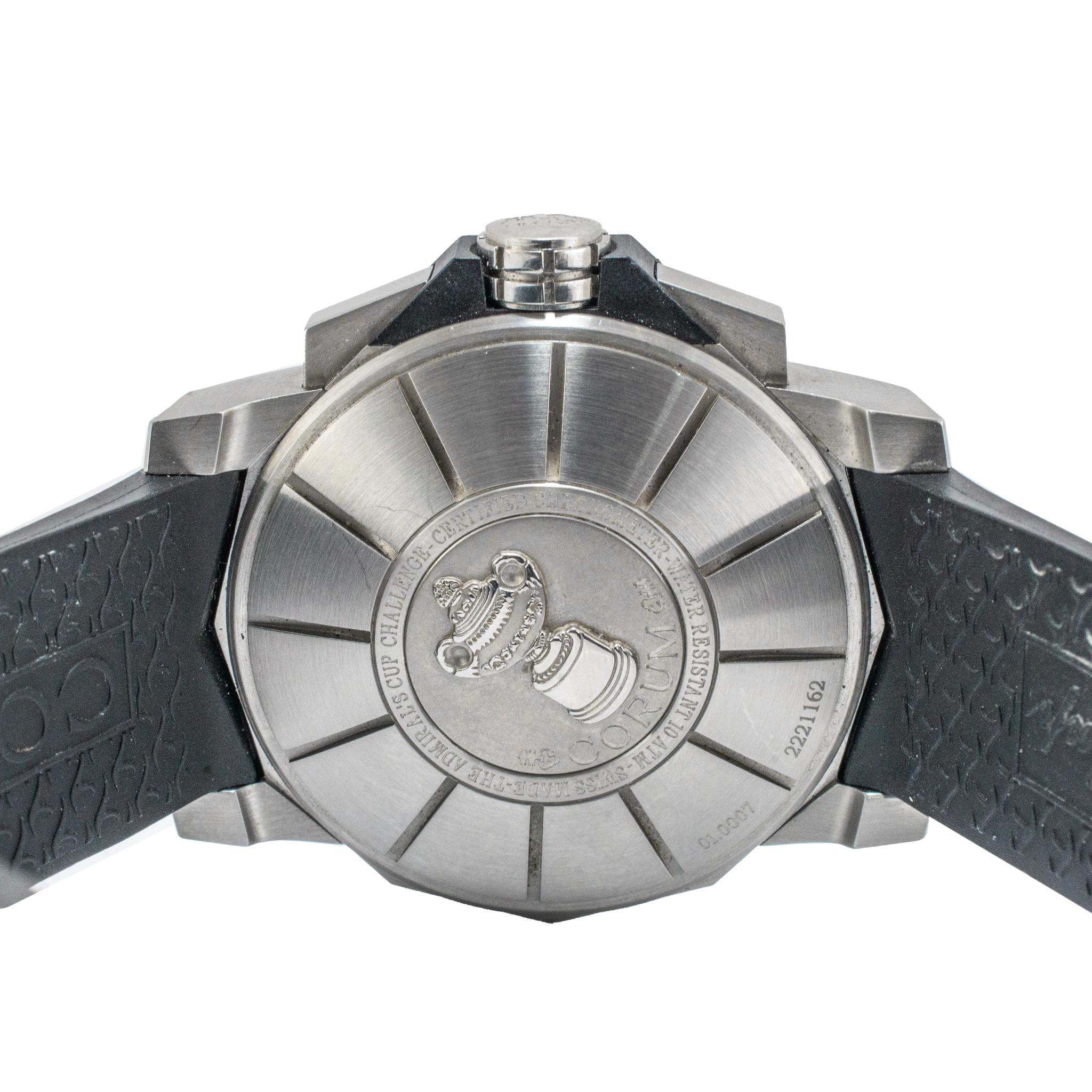 Orologio Corum Admiral's Cup Challenge 44MM 01.0007 Cronografo Automatico in Acciaio in vendita 5