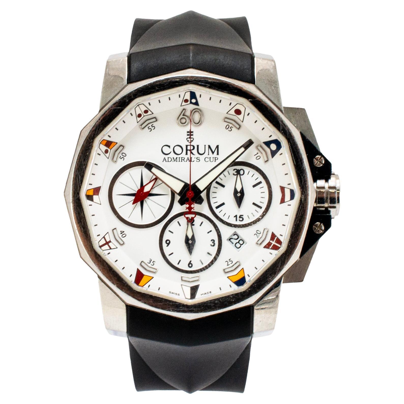 Corum Admiral’s Cup Challenge 44MM 01.0007 Steel Chronograph Automatic Watch