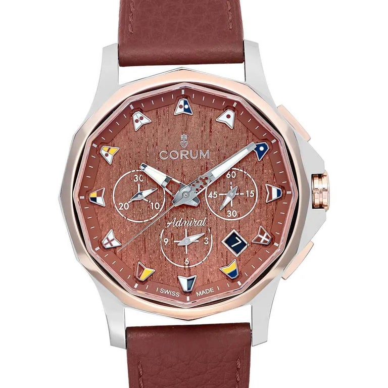 Montre Corum Admiral's Cup Legend 18k Rose Gold Steel Brown Dial
