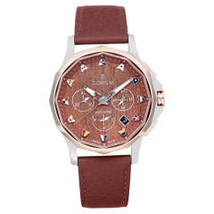 Corum Admiral's Cup Legend 18k Rose Gold Steel Brown Dial Watch A984/03598