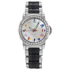 Corum Admiral's Cup MOP Dial Diamond Steel Automatic Ladies Watch 145.440.47