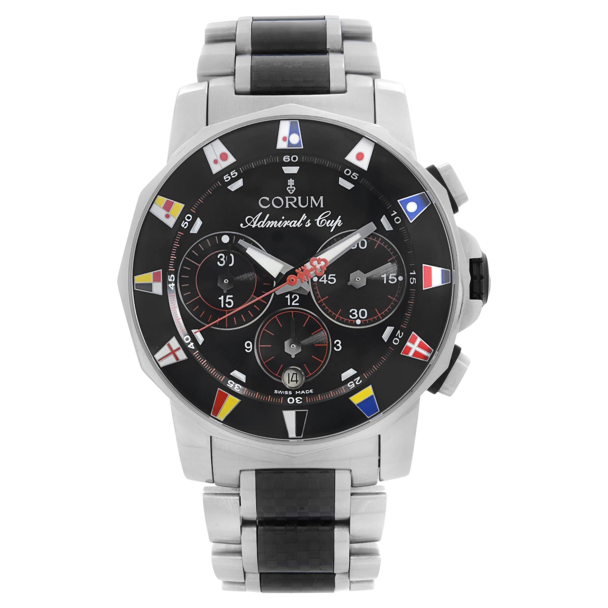 Corum Admirals Cup Regatta Limited Steel Carbon Black Automatic Watch 985.631.20