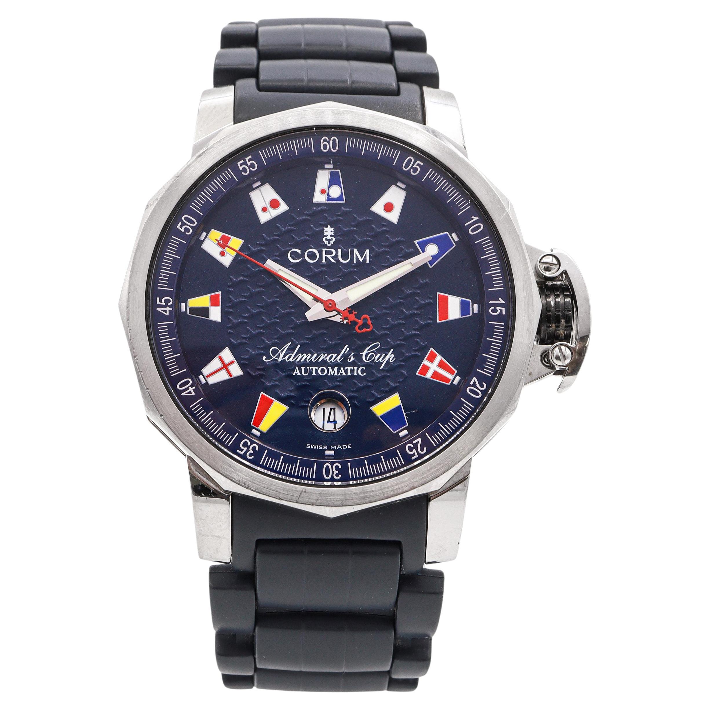 Corum Admiral’s Cup Stainless Steel Date Automatic Men’s Watch Ref. 082.833.20 For Sale