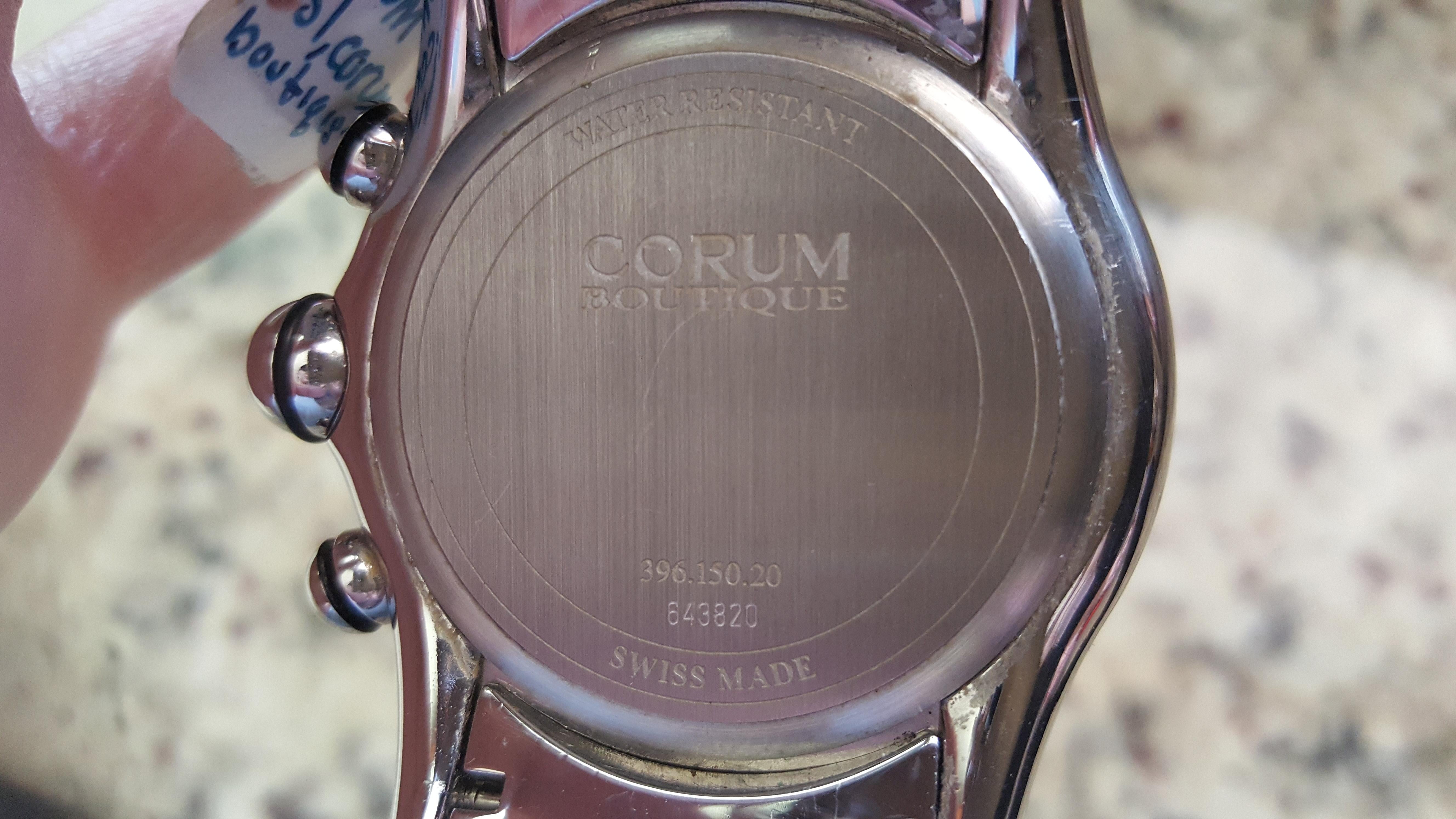 Corum Boutique Chronograph Bubble Stainless Steel Watch White, Model 390.150.20 1