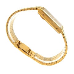 Corum Bridge 18k Yellow Gold Diamonds Pave Dial Manual Ladies Watch 132031112