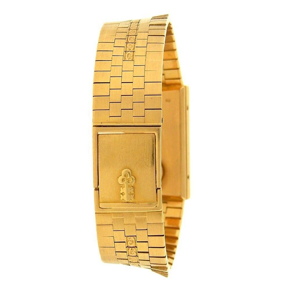 Women's Corum Bridge 18k Yellow Gold Diamonds Pave Dial Manual Ladies Watch 132031112 For Sale