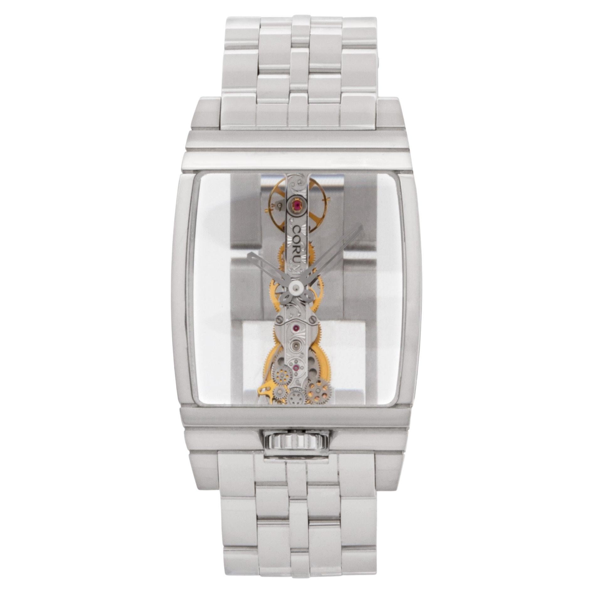 Corum Bridge 18k White Gold Wristwatch Ref 113.550.59 For Sale