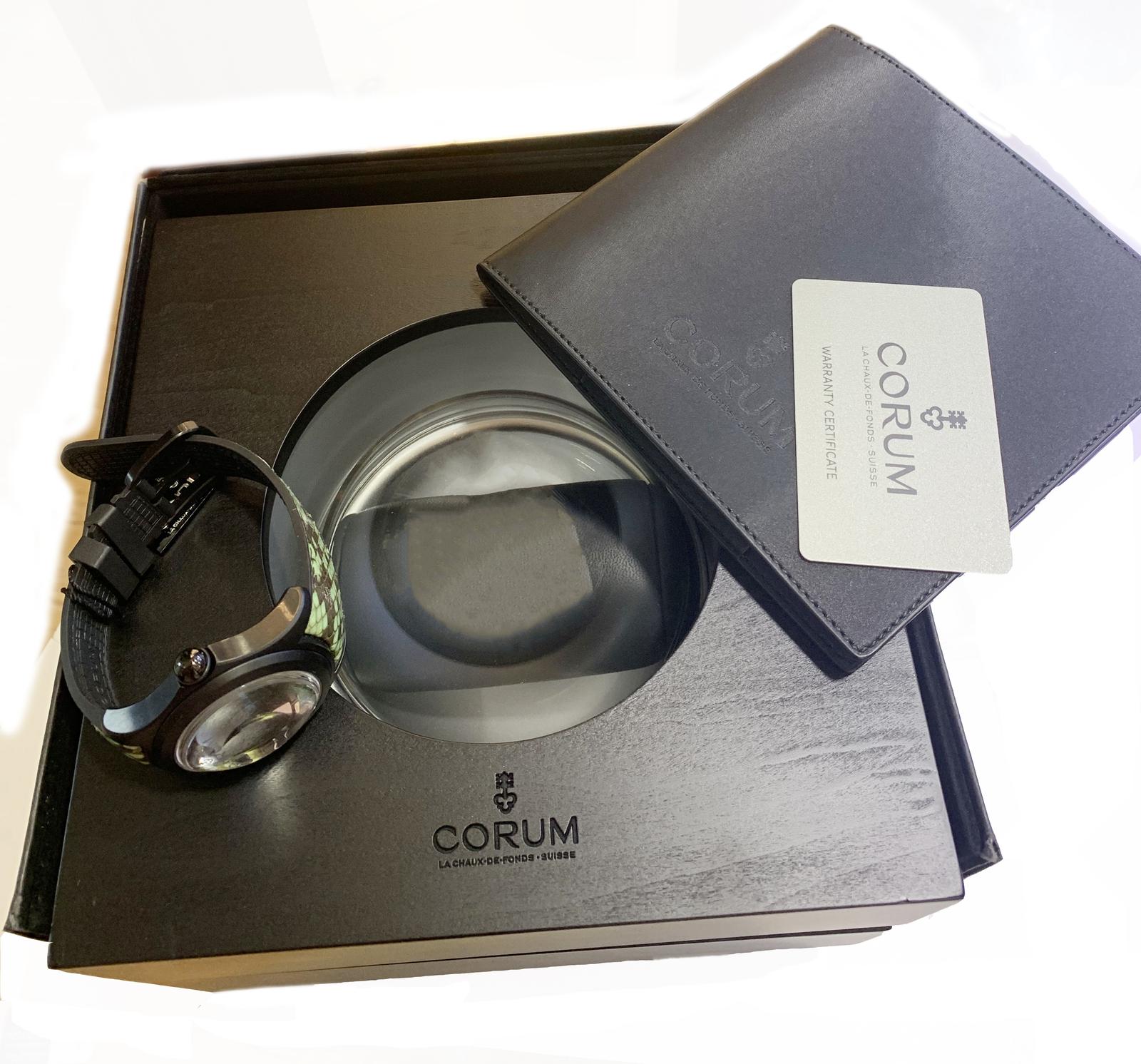 Corum Bubble 42 Python PVD Coated Automatic Watch 082.410.98/0337 PV01 In New Condition For Sale In New York, NY