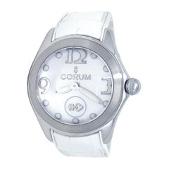 Montre automatique Corum Bubble 42 blanche en acier inoxydable pour hommes L295/03049