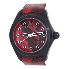 Used Corum Bubble 47 Red Python Black PVD Stainless Steel Automatic L082/02981