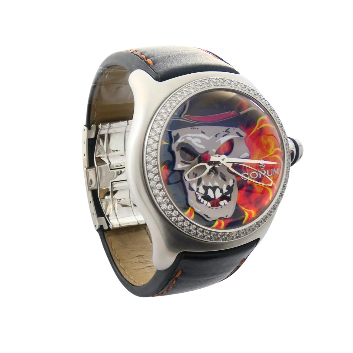 Reloj Corum Bubble Baron Samedi Coleccionable Halloween en Excelente estado para la venta en Beverly Hills, CA