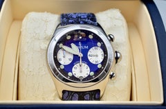 Corum Bubble Chronograph 45mm Blue Dial Steel Automatic Ref: 285.150.20