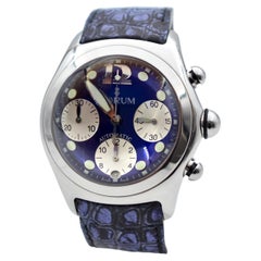 Corum Bubble Chronograph 45mm Blue Dial Steel Automatic Ref: 285.150.20