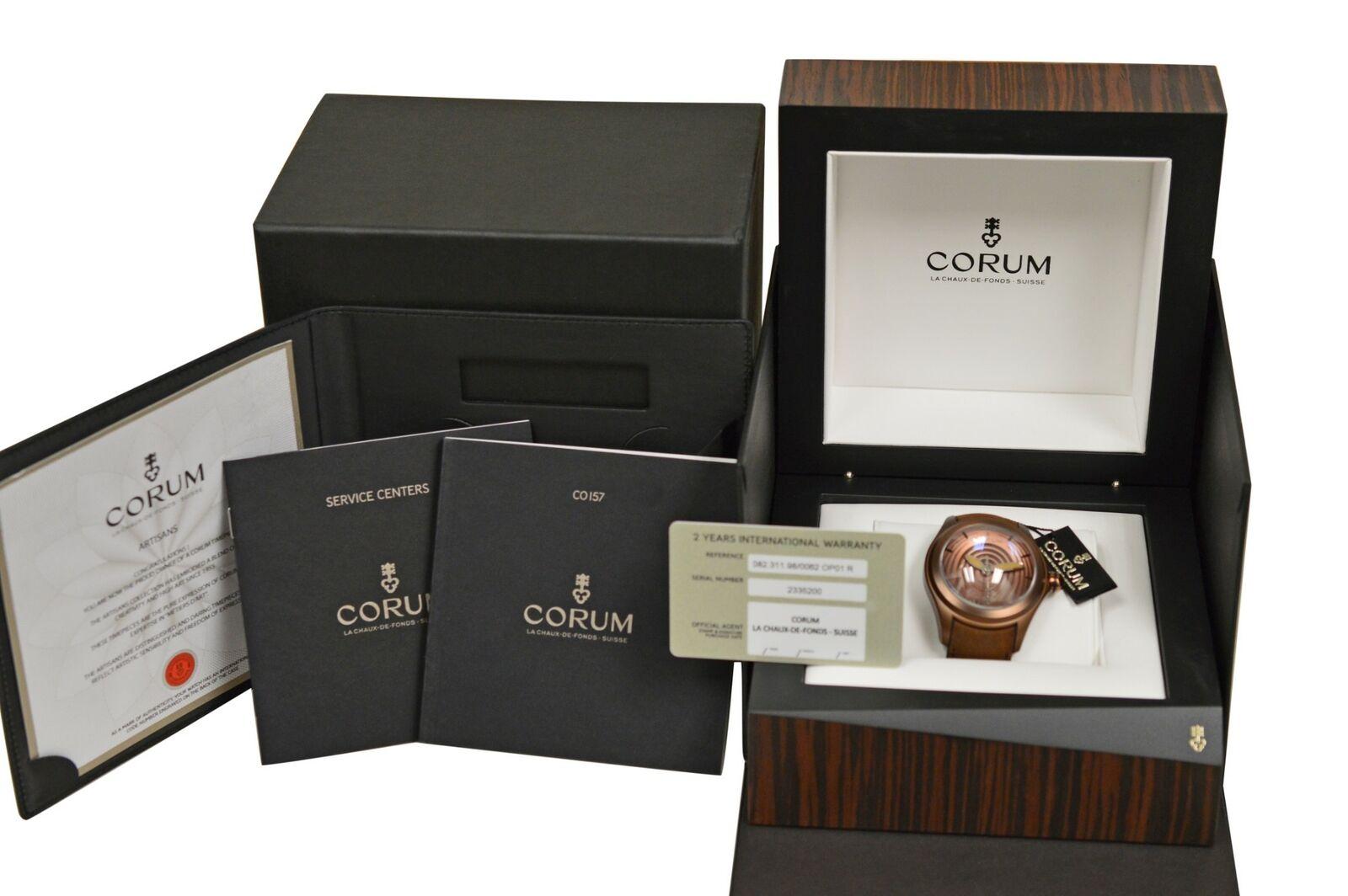 Corum Bubble Op Art 082.311.98/0062 PVD Steel Automatic Watch In New Condition For Sale In New York, NY