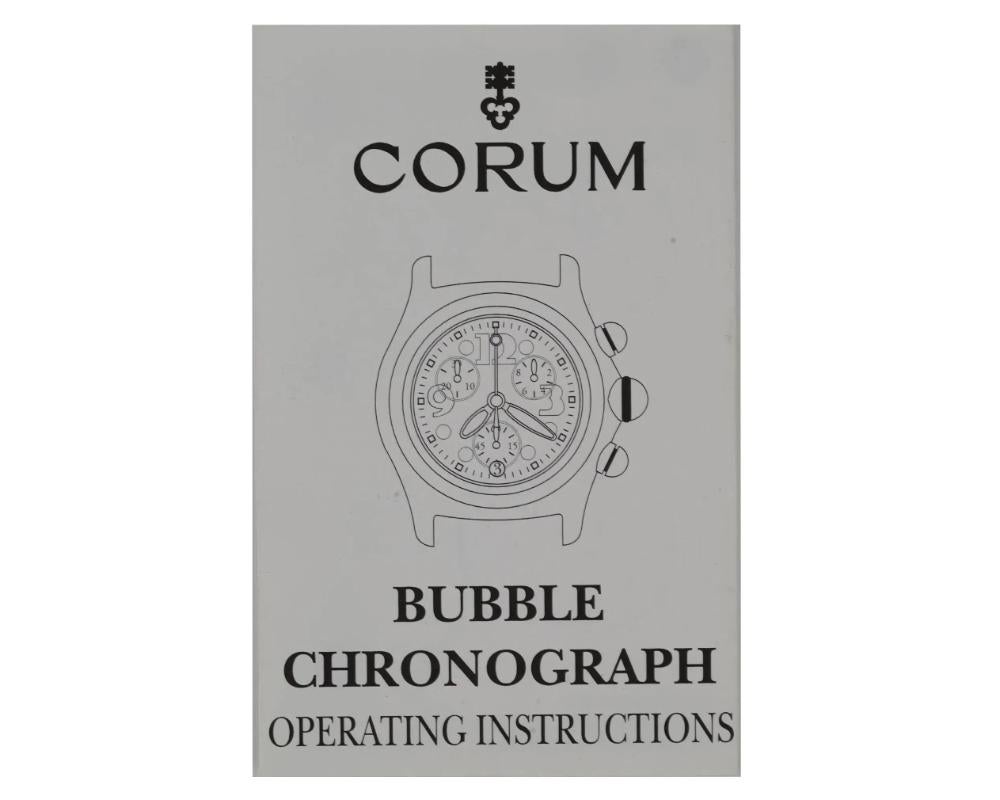 Corum Bubble Orange Chronograph Wristwatch Iob 9