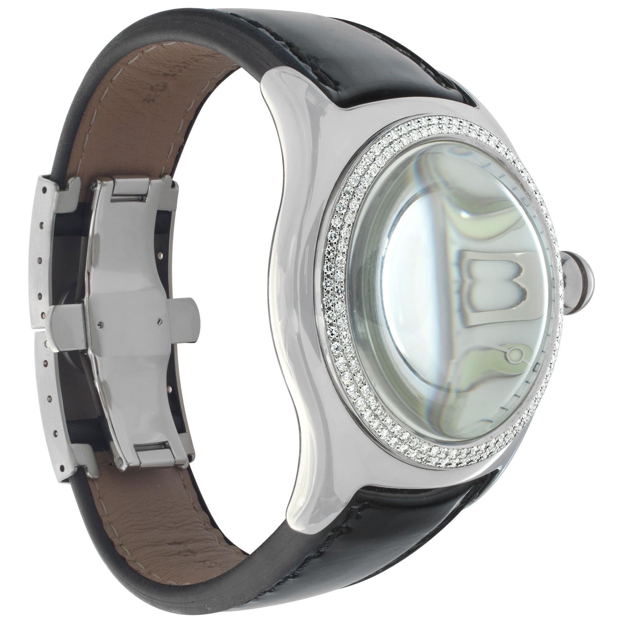 Corum Bubble stainless steel Quartz Wristwatch Ref 163.150.20 In Excellent Condition For Sale In Surfside, FL