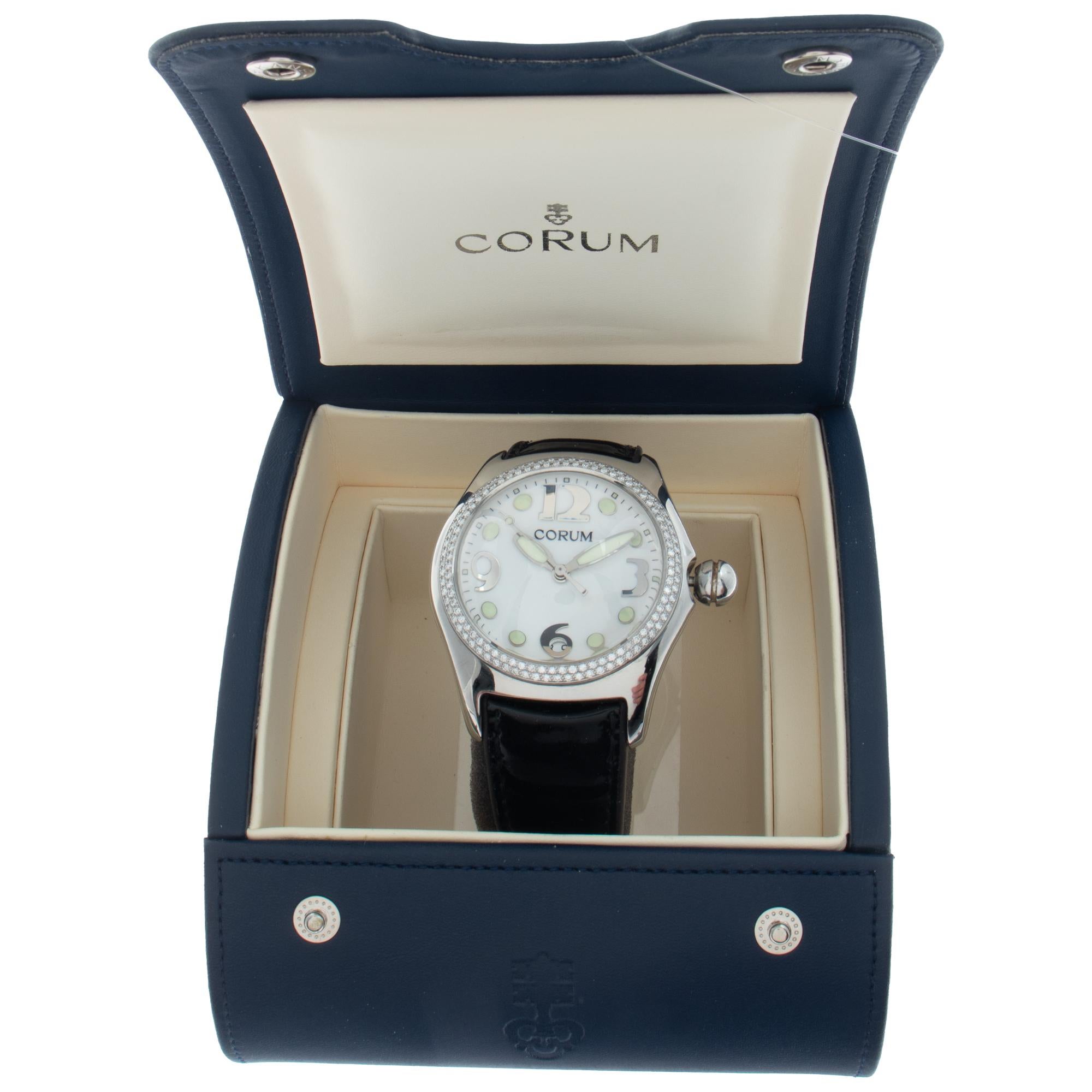 Corum Bubble stainless steel Quartz Wristwatch Ref 163.150.20 For Sale 2