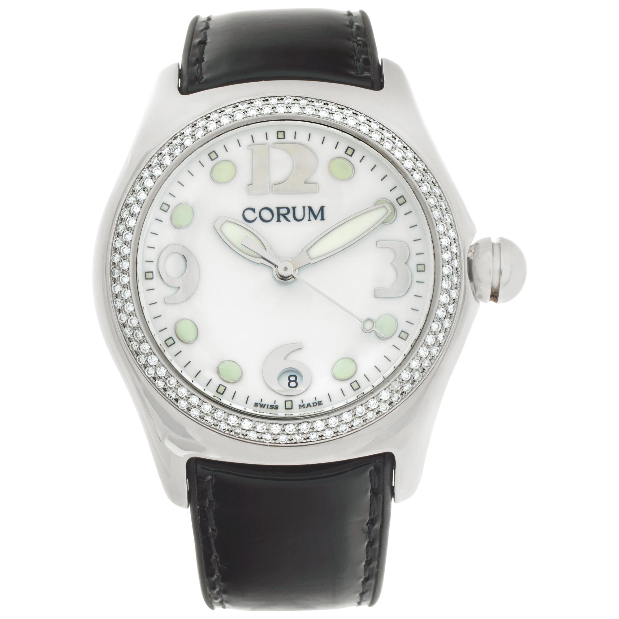 Corum Bubble stainless steel Quartz Wristwatch Ref 163.150.20 For Sale