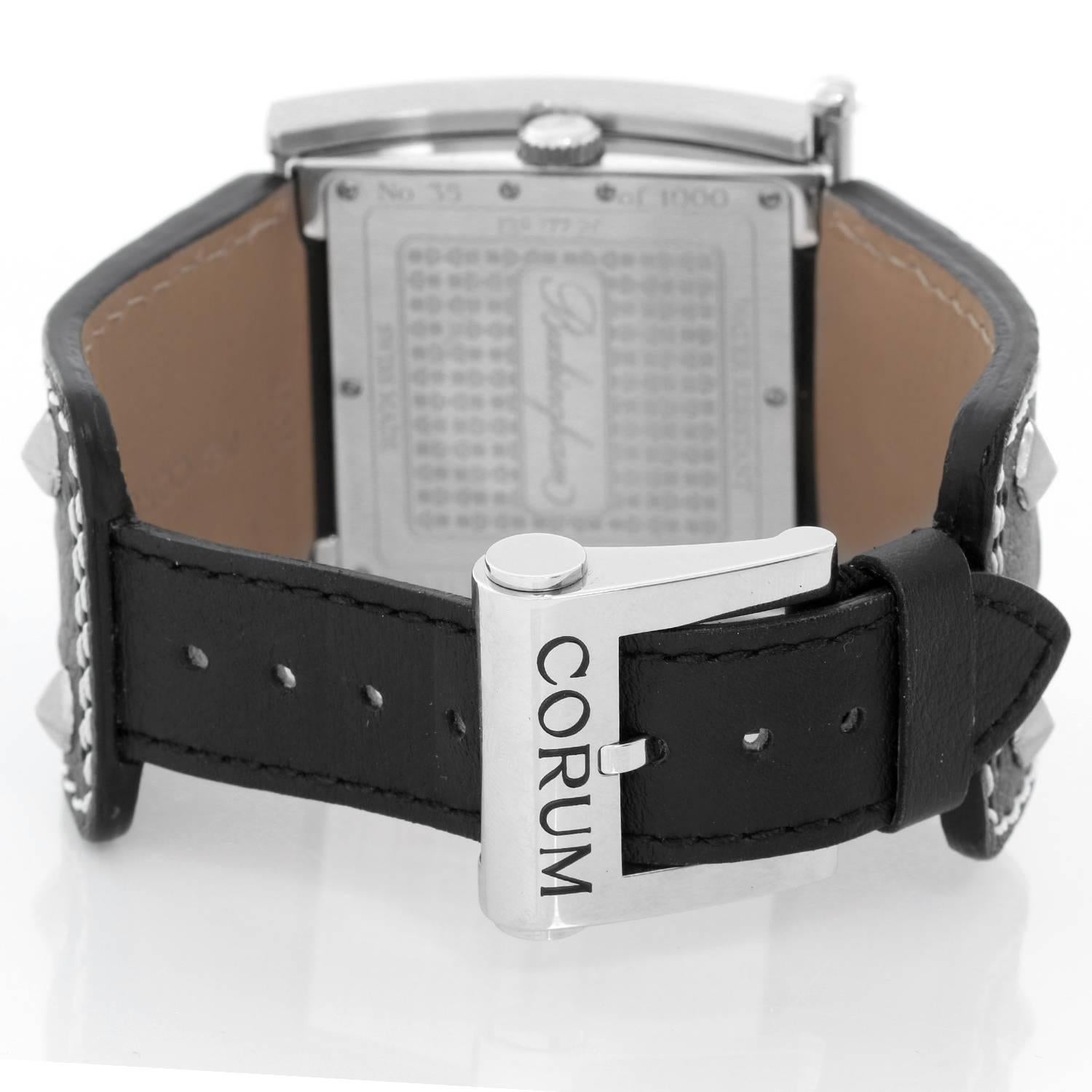 Men's Corum Stainless Steel Buckingham Wunderkammer Quartz Wristwatch