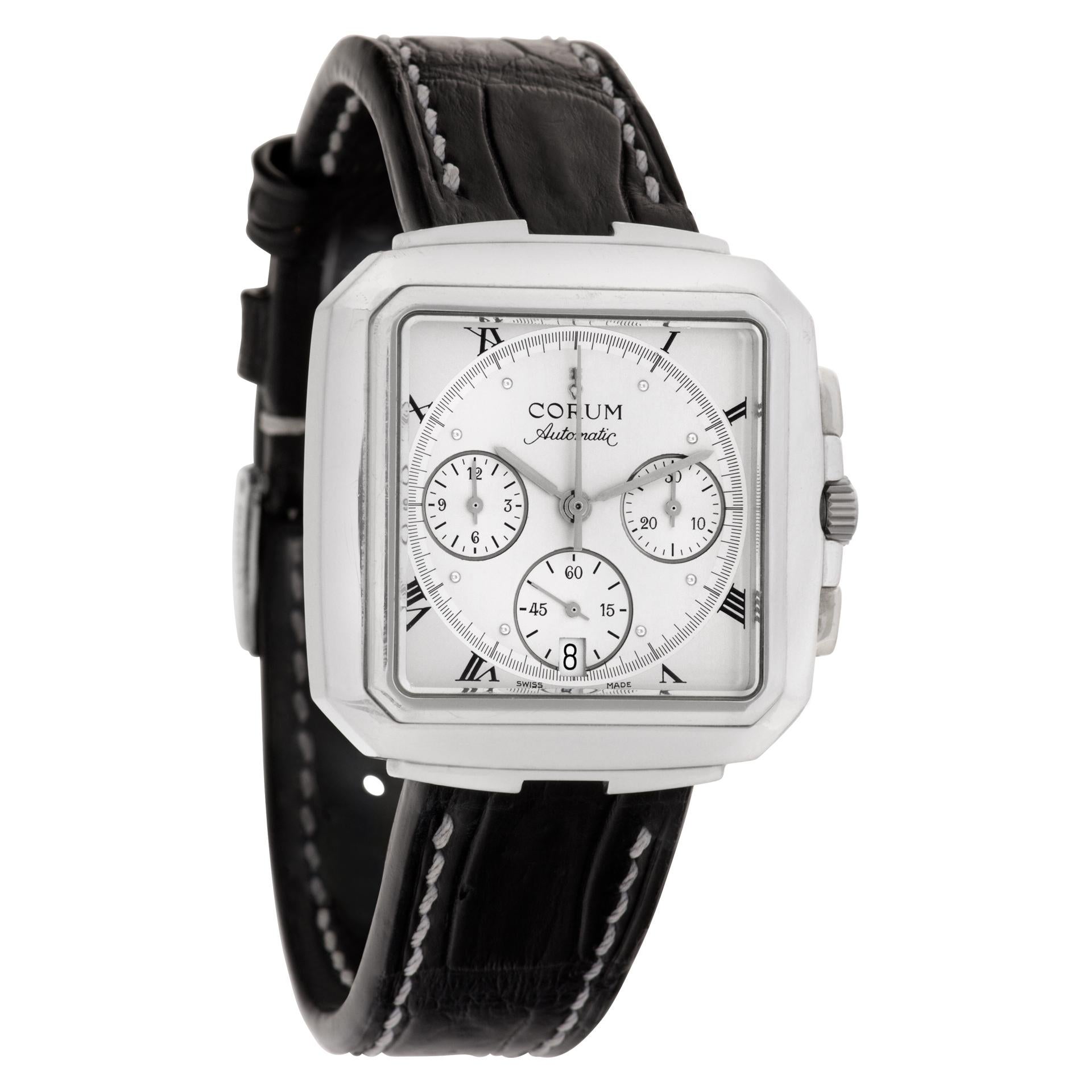 Corum Chronograph Ref. 296.121.70 Watch in Platinum, Auto w/ Subseconds In Excellent Condition For Sale In Surfside, FL