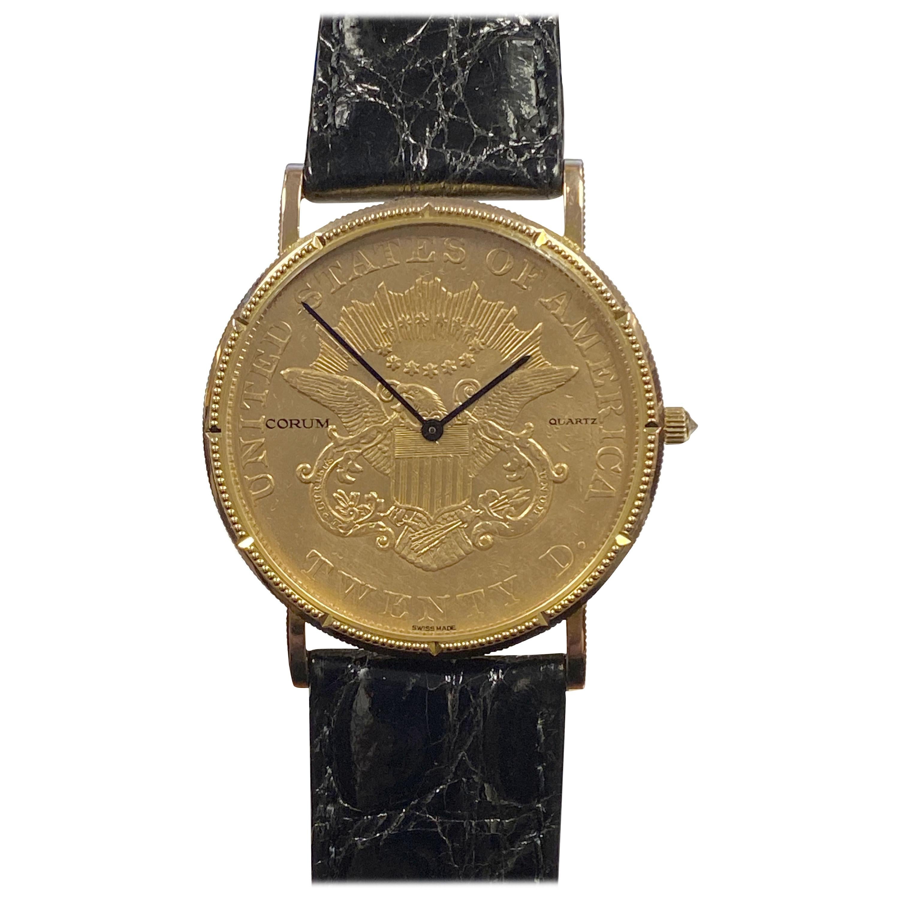 Corum Classic $20 U.S. Gold Coin Quartz Watch