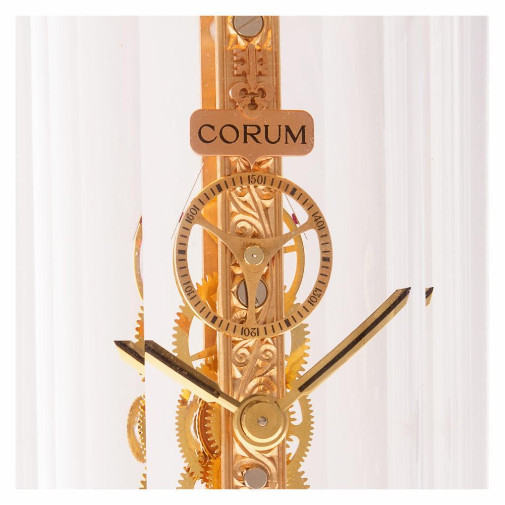 \A true masterpiece! Skeletonized Golden Bridge desk clock in form of 
