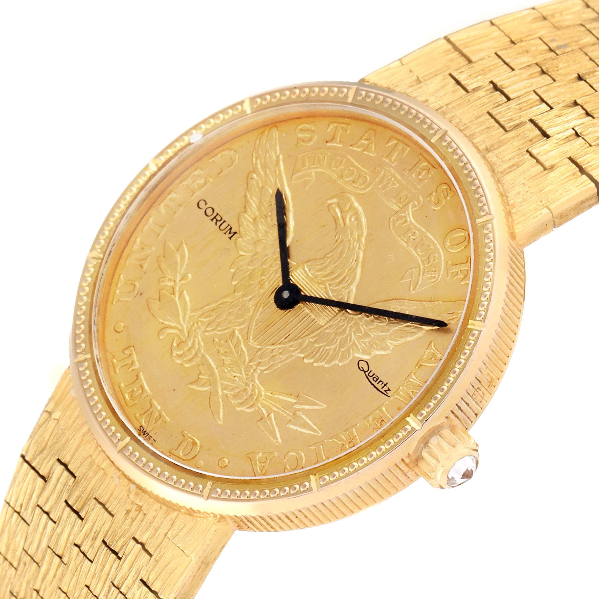 Corum Coin 10 Dollars Double Eagle Yellow Gold Ladies Watch 1901 In Excellent Condition For Sale In Atlanta, GA