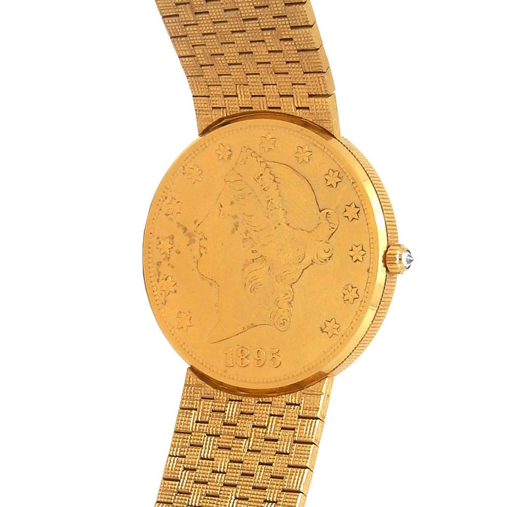 Contemporary Corum Coin $20 Coin, Gold Dial, Certified and Warranty