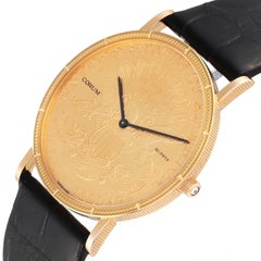 Corum Coin 20 Dollars Double Eagle Yellow Gold Mens Watch 1907