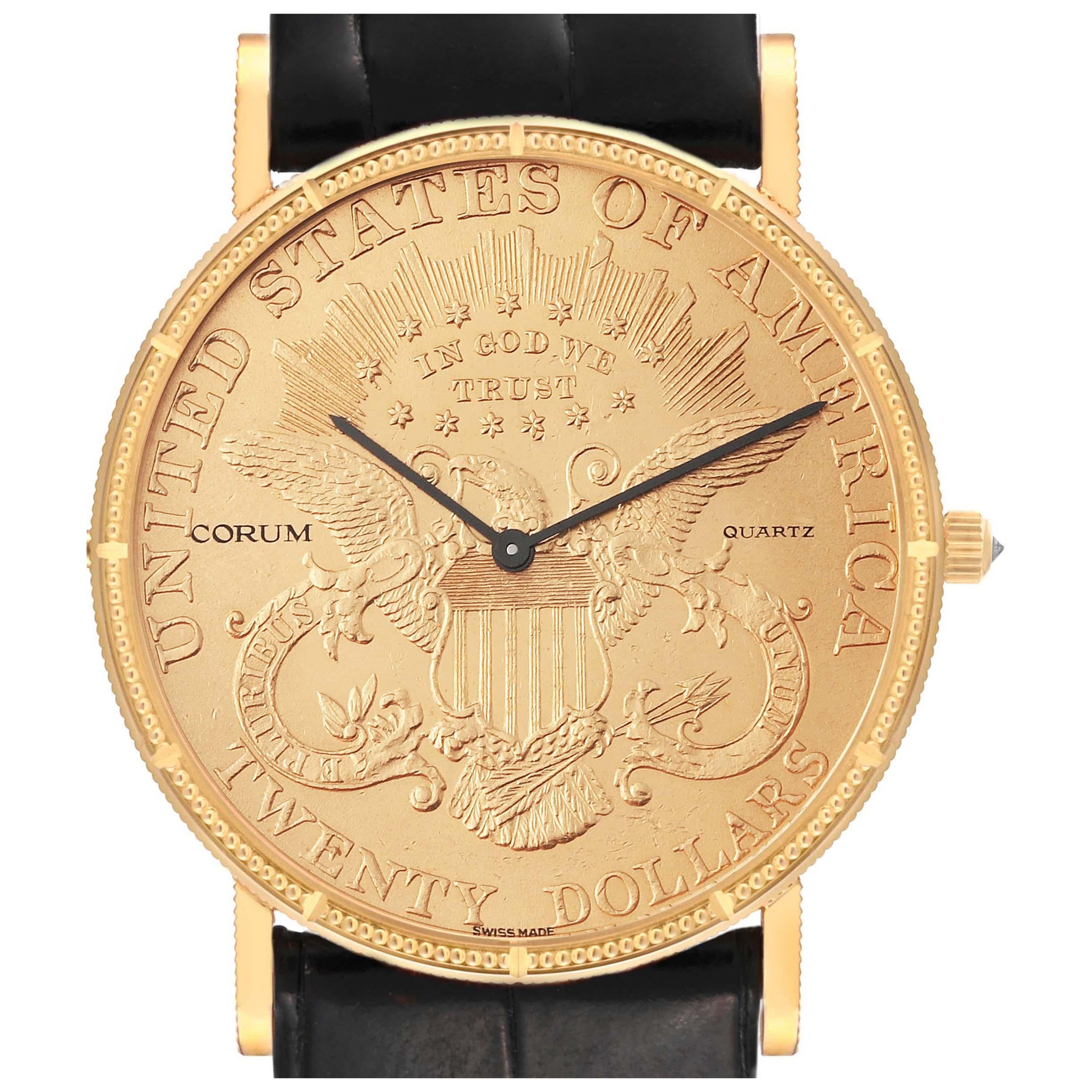 Corum Coin 20 Dollars Double Eagle Yellow Gold Mens Watch 1907