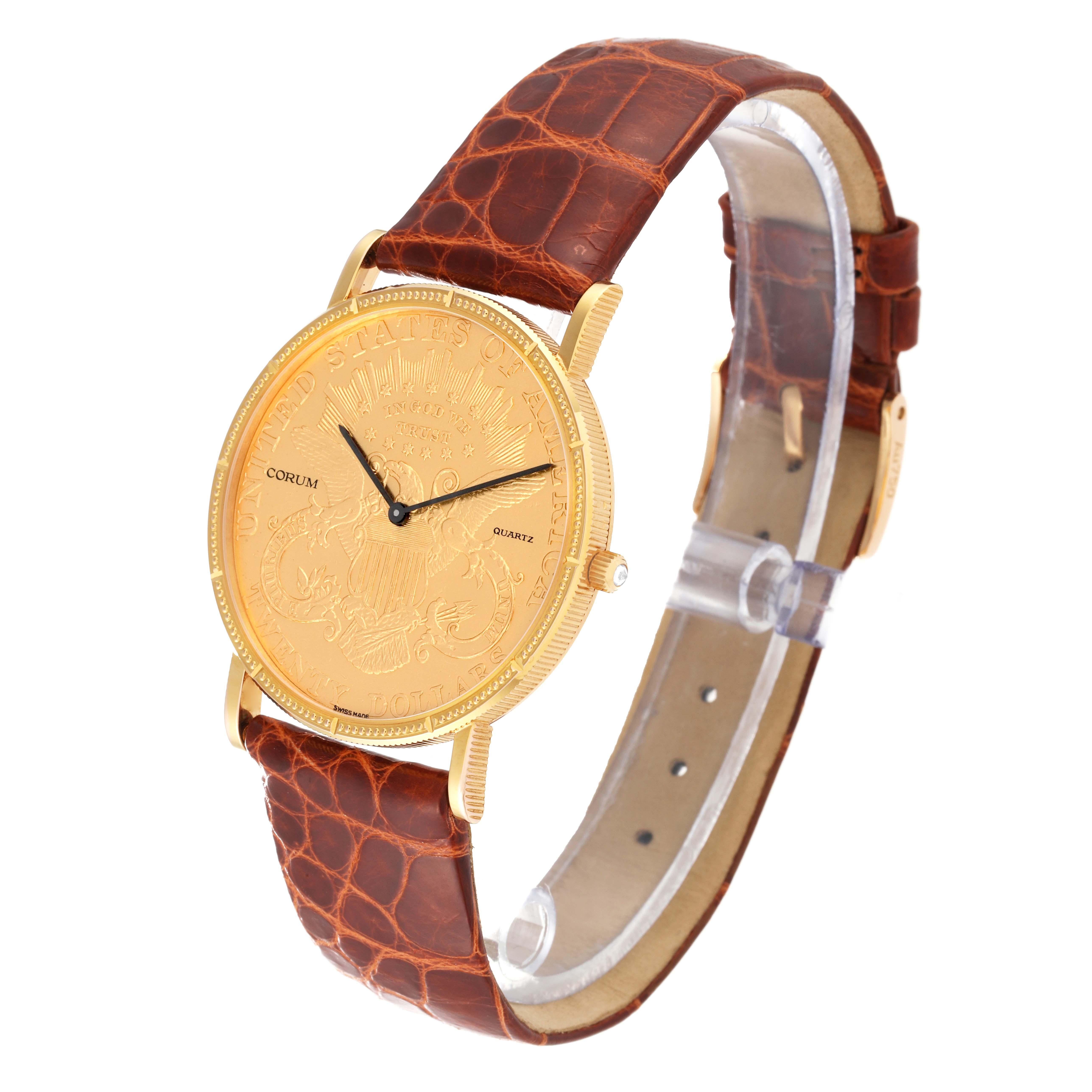 Corum Coin 20 Dollars Double Eagle Yellow Gold Mens Watch 4708590 6
