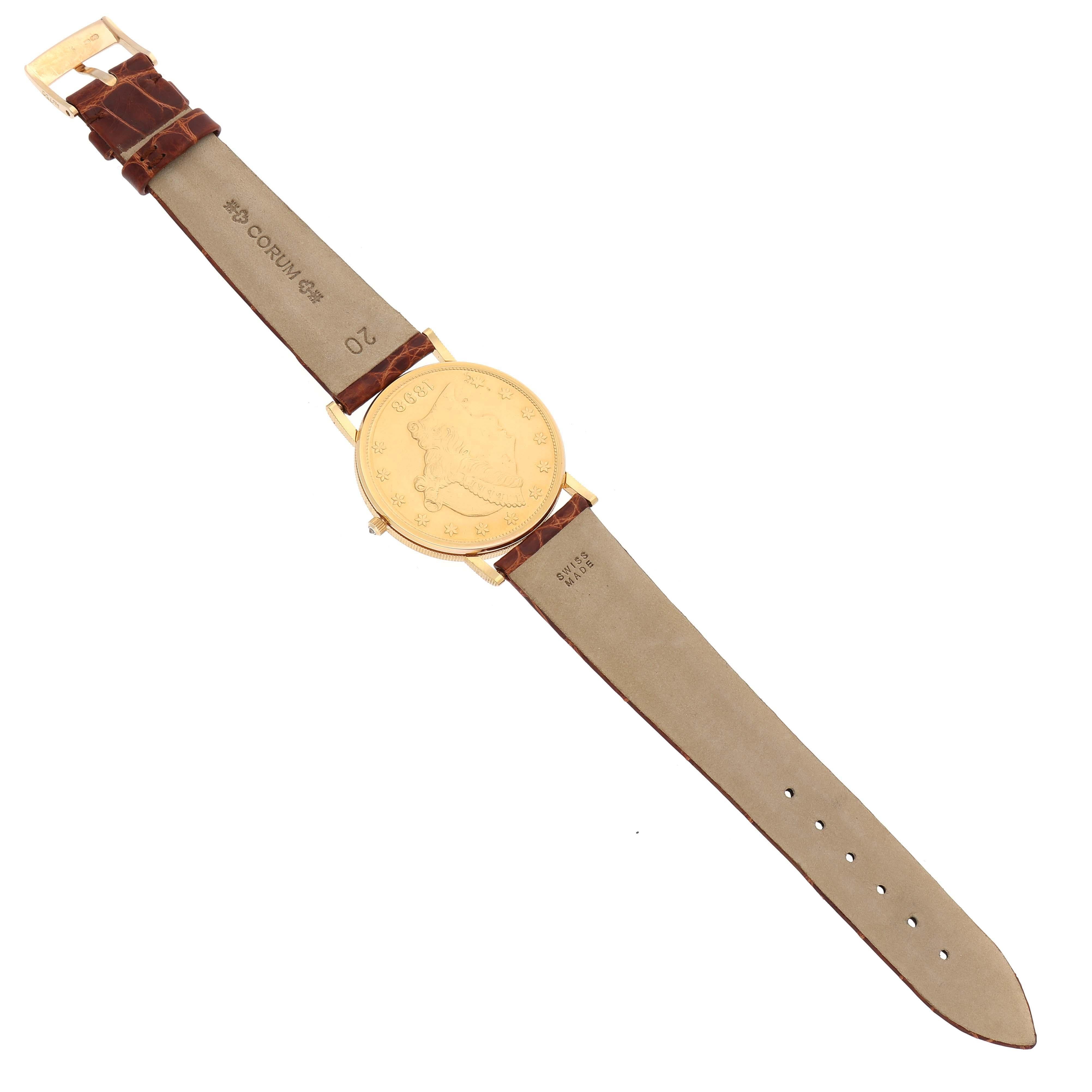 Corum Coin 20 Dollars Double Eagle Yellow Gold Mens Watch 4708590 5