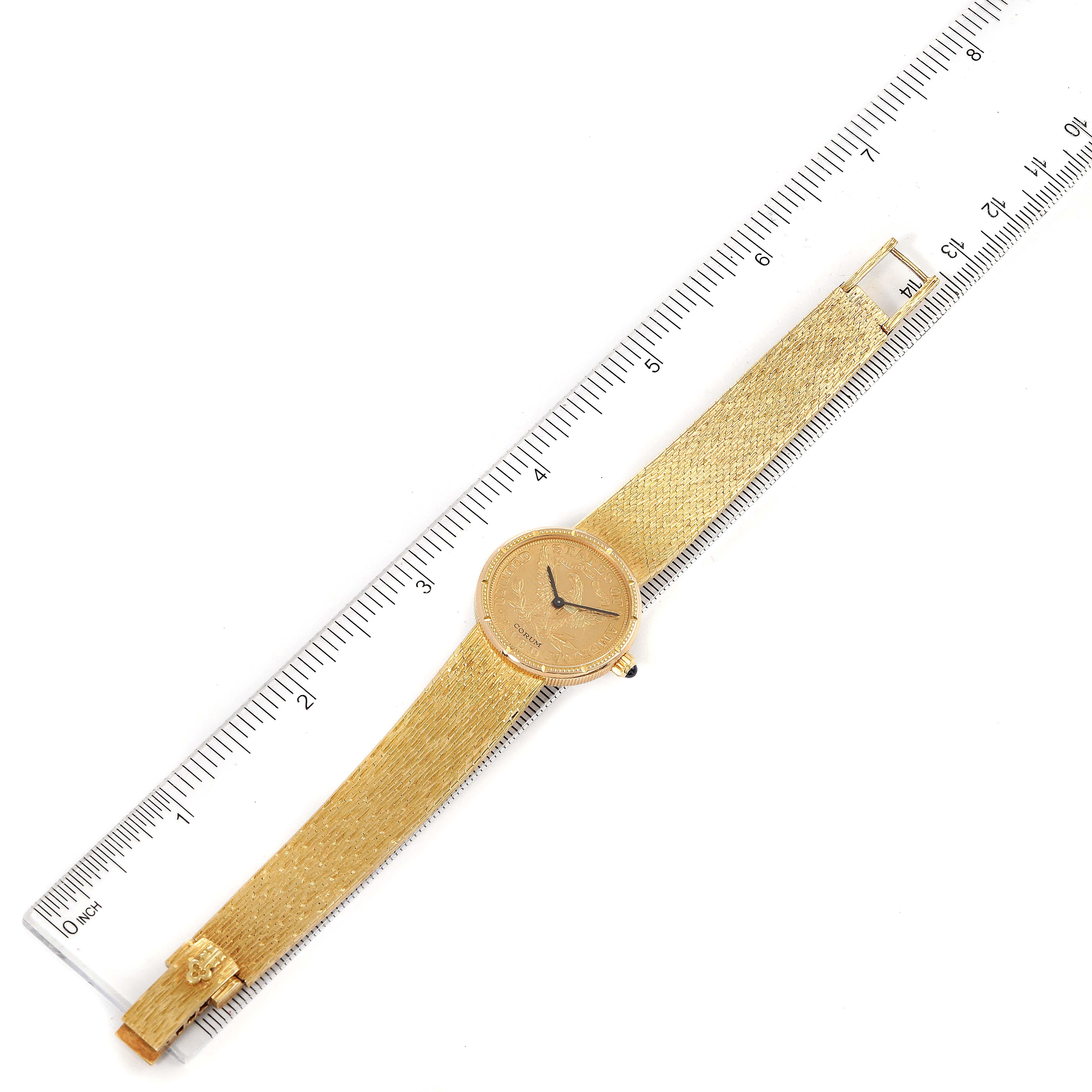 Corum Coin 5 Dollars Double Eagle Yellow Gold Ladies Watch 1902 For Sale 4
