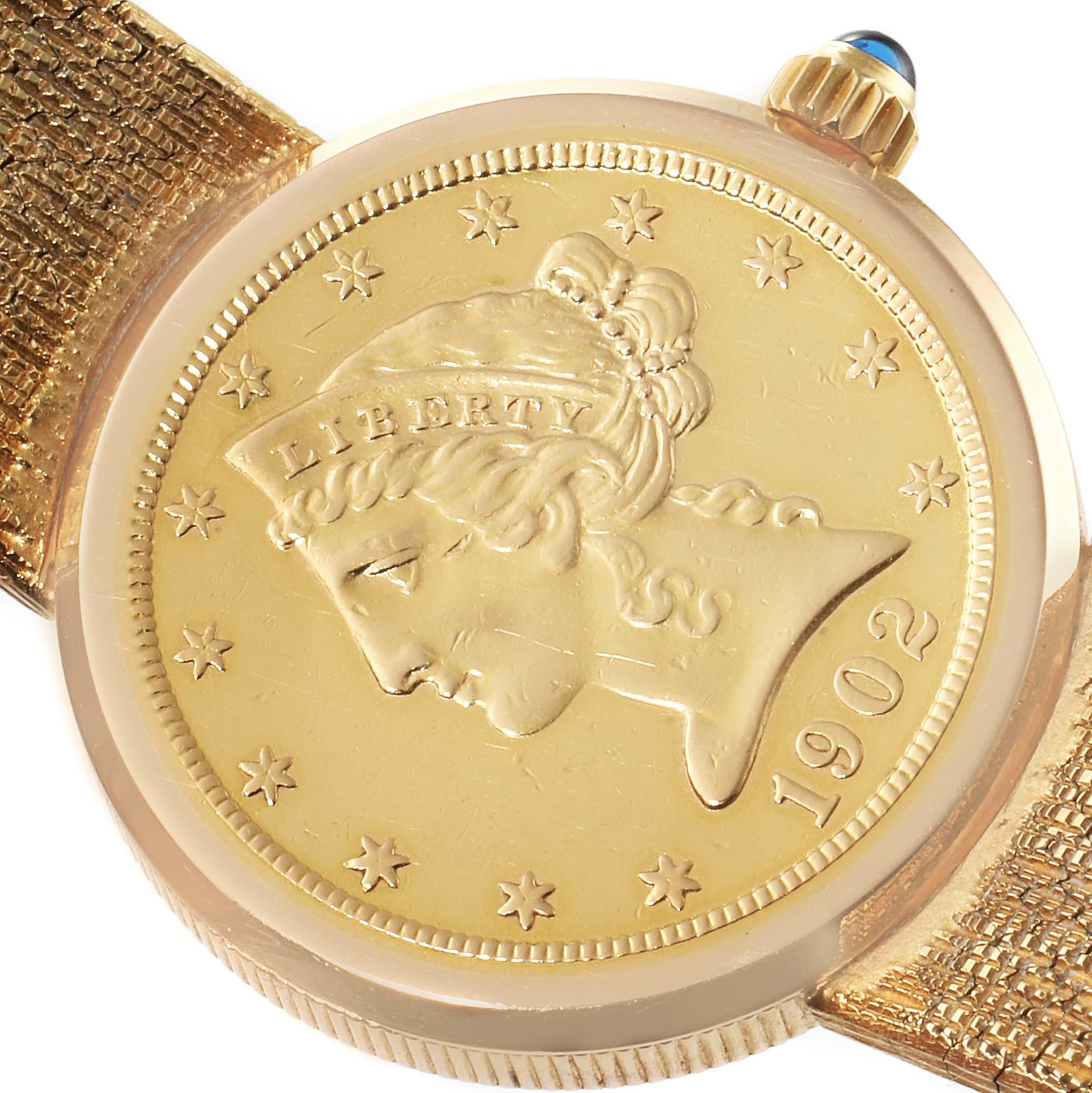 Women's Corum Coin 5 Dollars Double Eagle Yellow Gold Ladies Watch 1902