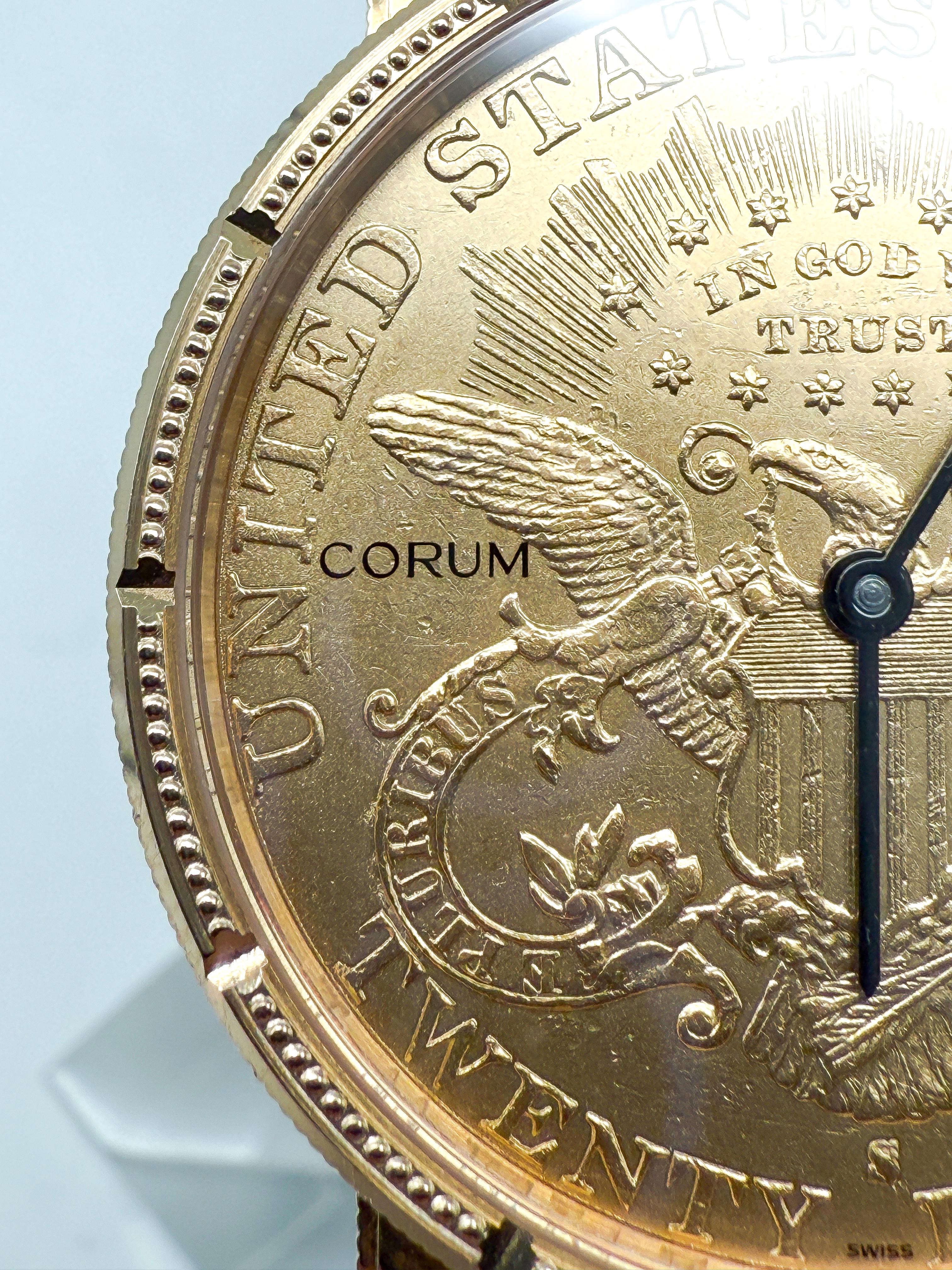 Montre Corum Coin en or jaune 18 carats - Automatique Bon état - En vente à Berlin, DE