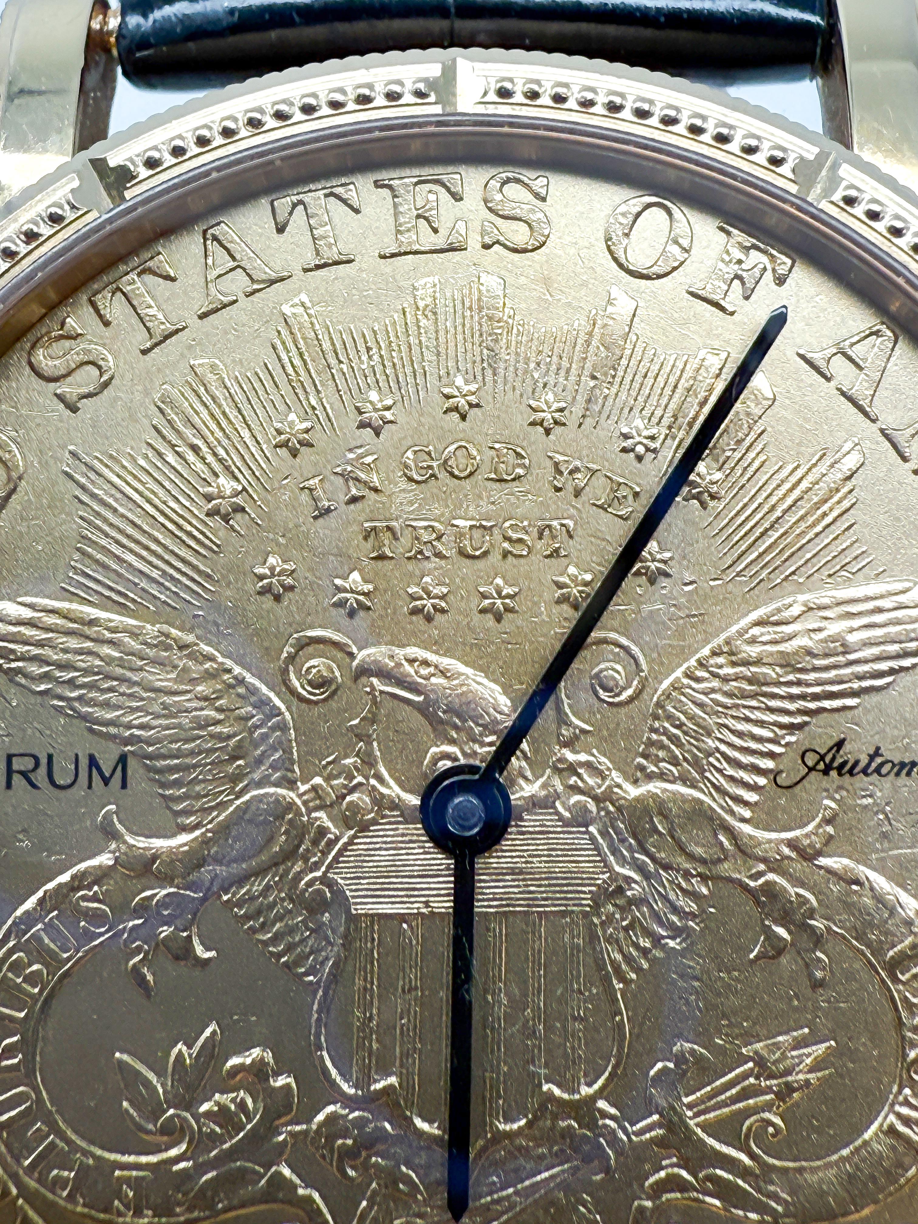 Montre Corum Coin en or jaune 18 carats - Automatique Unisexe en vente
