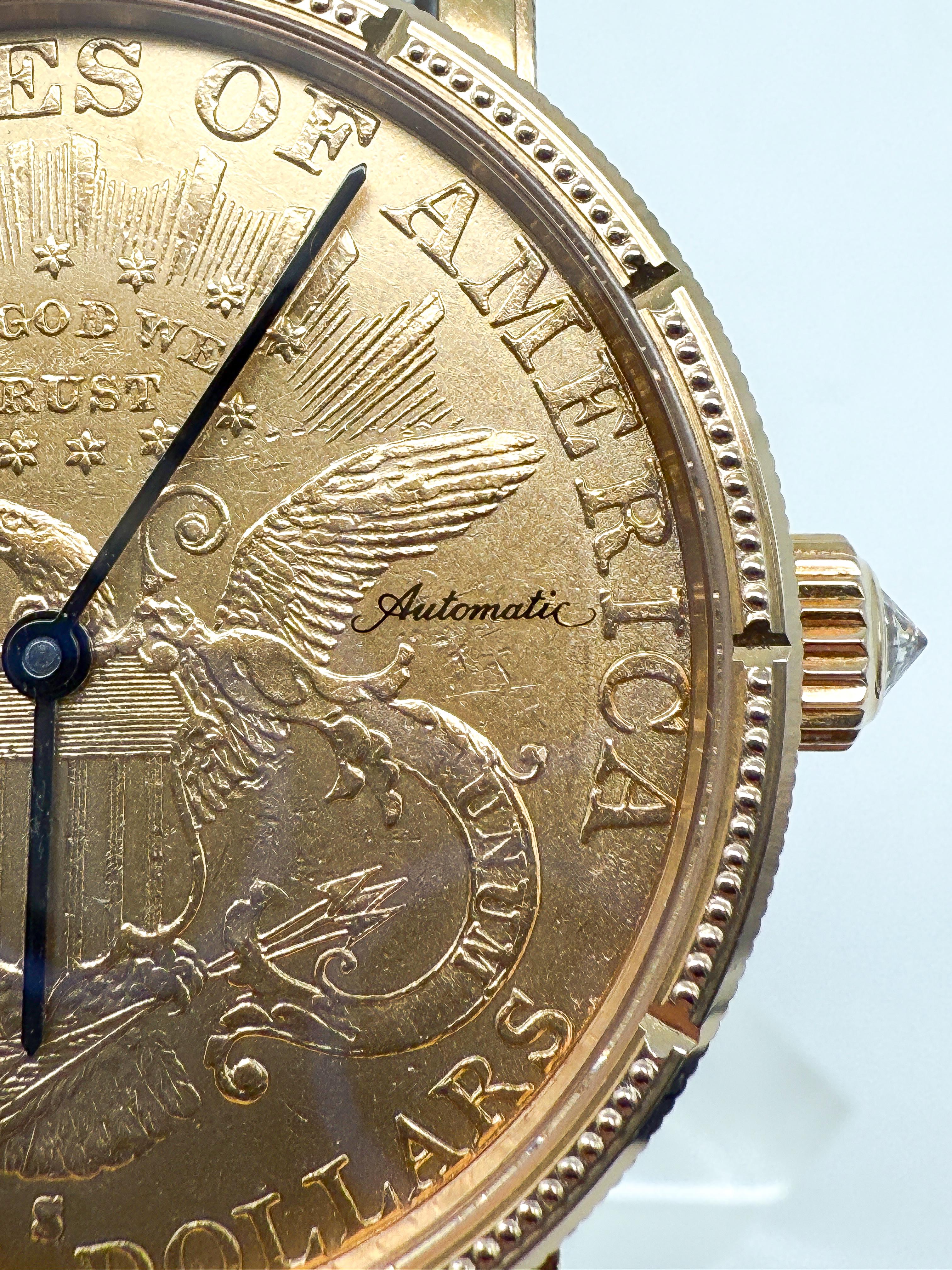 Montre Corum Coin en or jaune 18 carats - Automatique en vente 1