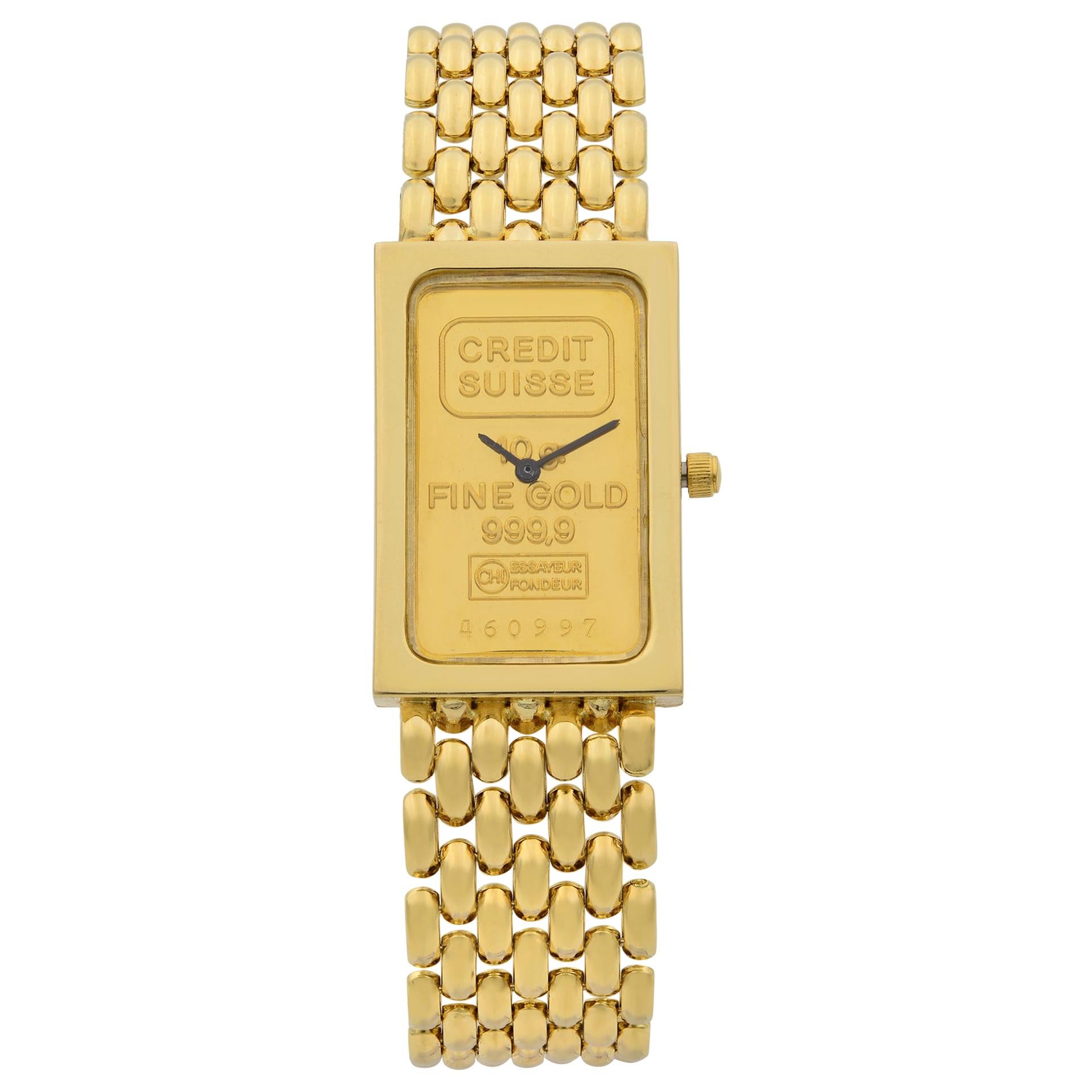 Corum Credit Suisse 10g. 999.9 Pure Gold and 18 Karat Yellow Gold Ladies Watch