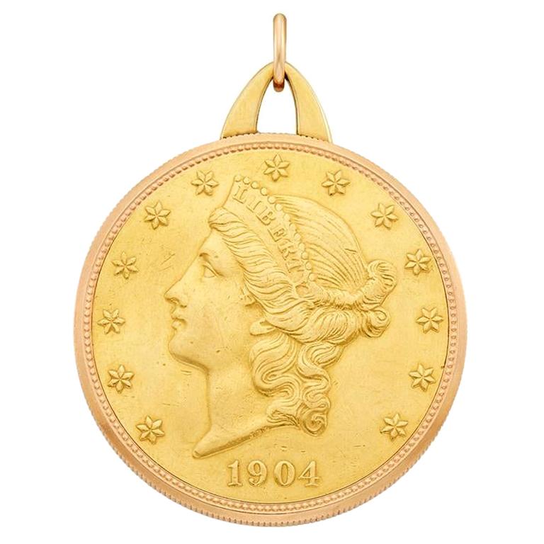 Corum Gold 1904 20 Dollar Coin Watch Pendant
