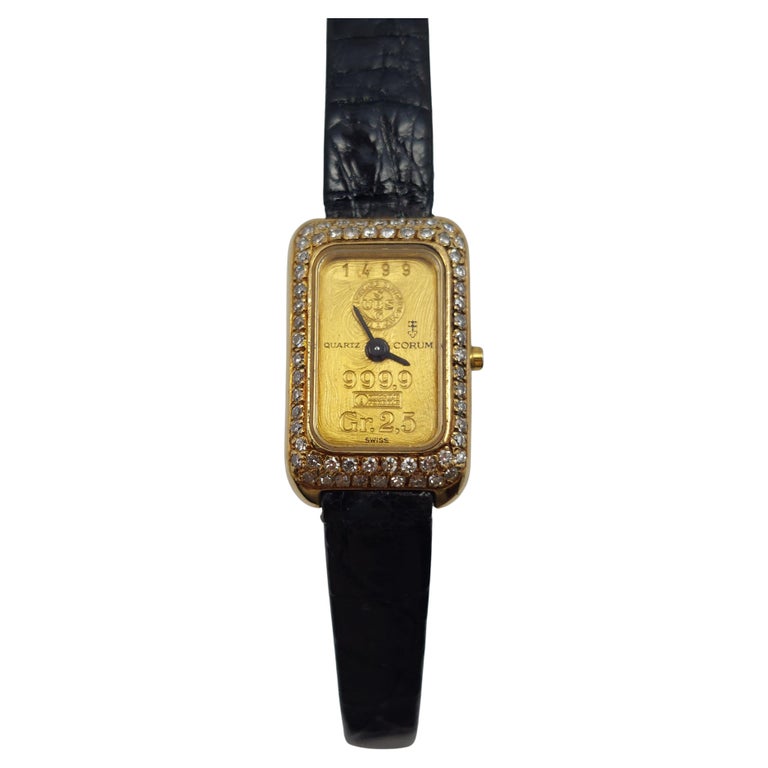 Corum Goldbarren and Diamant 18KT Uhr im Angebot bei 1stDibs