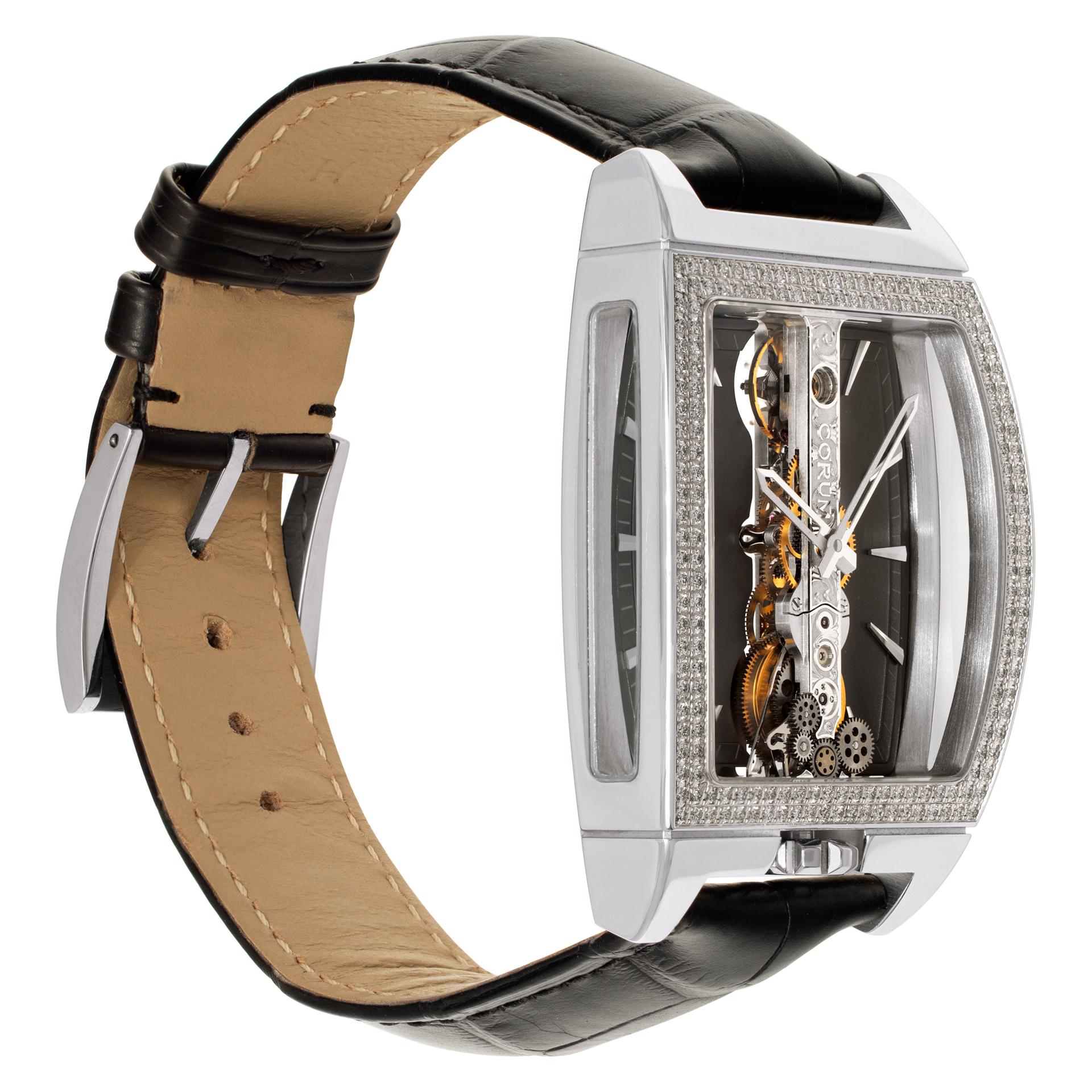 Corum Golden Bridge 18k white gold Manual Wristwatch Ref 113.151.69/0001 FK 01 In Excellent Condition For Sale In Surfside, FL