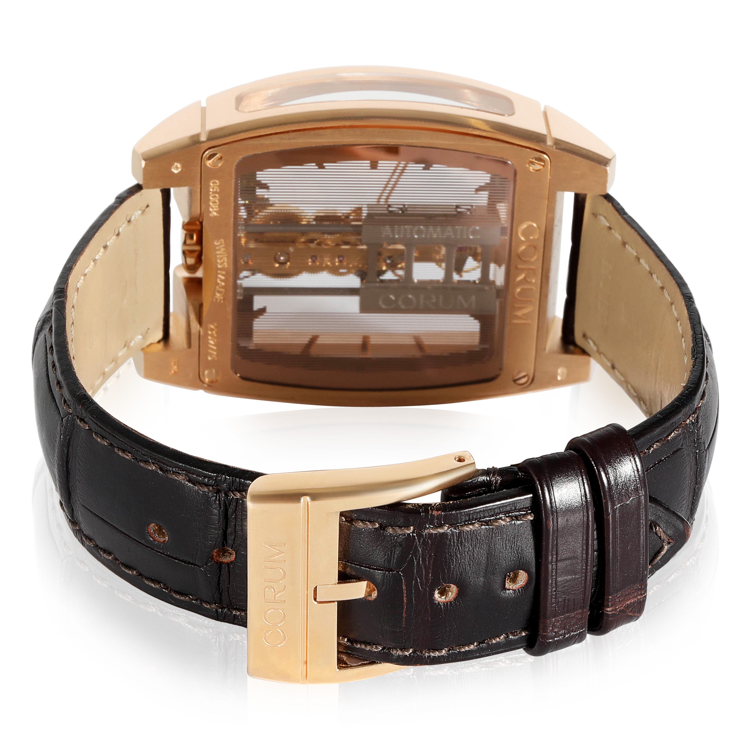 Corum Golden Bridge 313.165.55/0002 GL 10R Men's Watch in 18kt Rose Gold In Excellent Condition In New York, NY