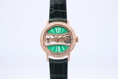 Corum Golden Bridge B113/03292 Emerald Dial Diamonds 18K Rose  Gold watch