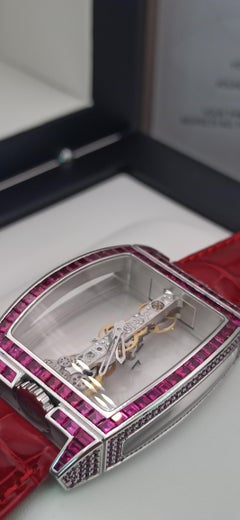 Corum Golden Bridge Gent, White Gold Rubies Pave Case