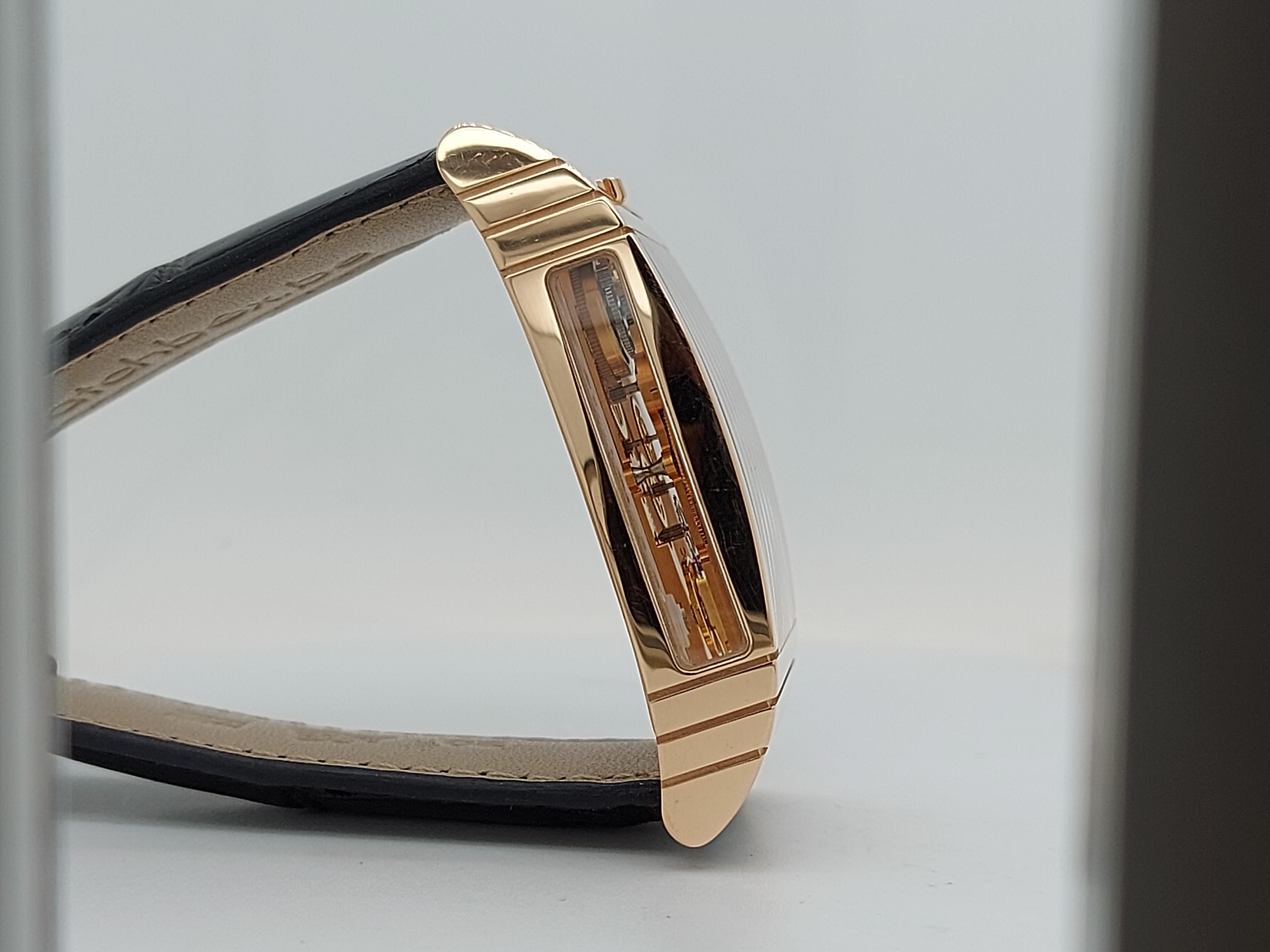 Corum Golden Bridge Model, 18kt Rose Gold, Linear Movement, Hand Winding For Sale 5