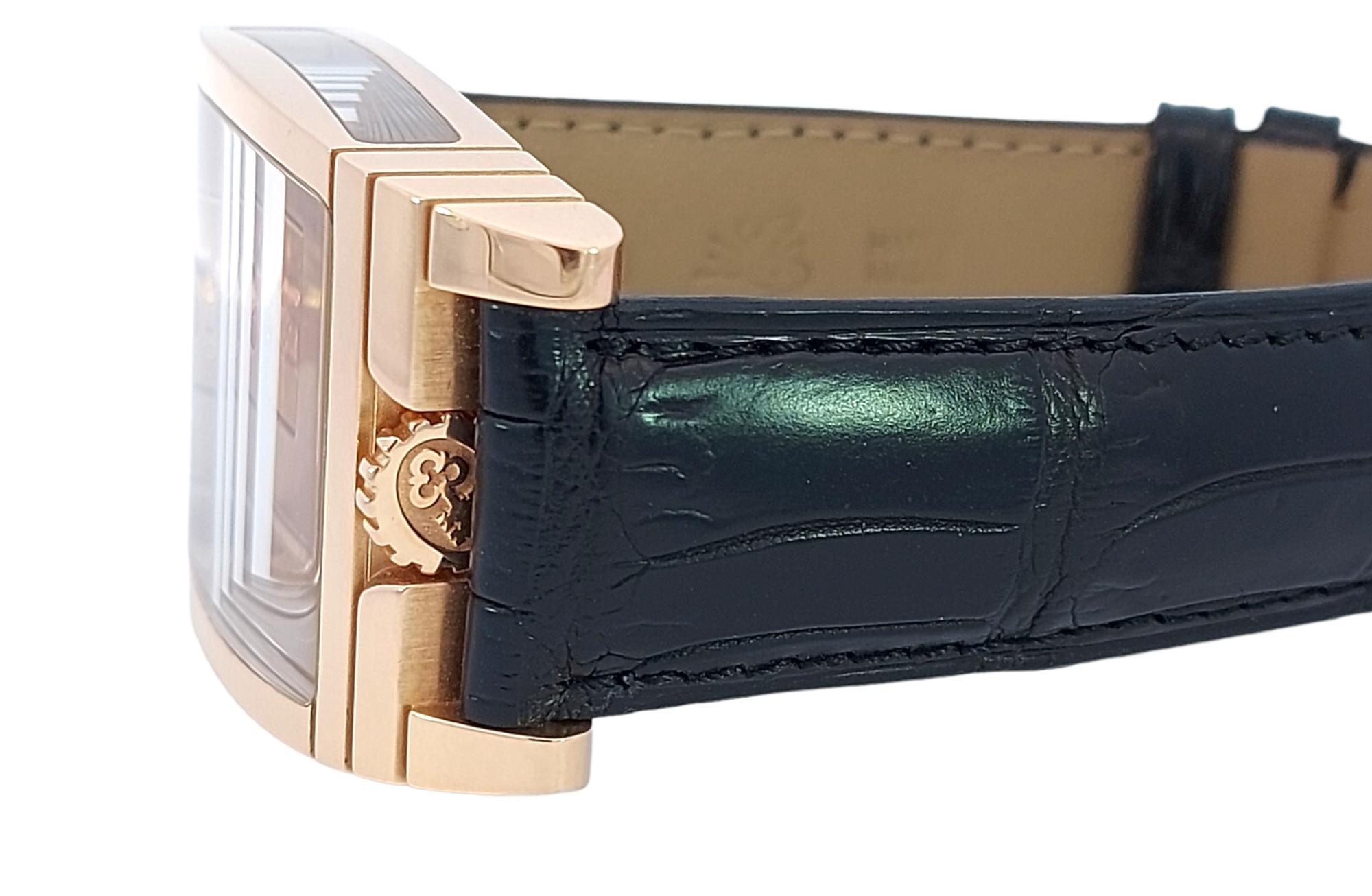 Women's or Men's Corum Golden Bridge Model, 18kt Rose Gold, Linear Movement, Hand Winding For Sale