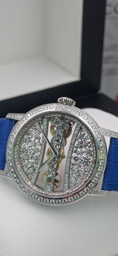 CORUM Golden Bridge Round Lady 39mm, 18k white gold, Diamonds dial and case